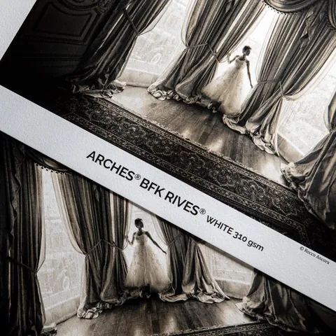 Canson Arches BFK Rives White paper surface