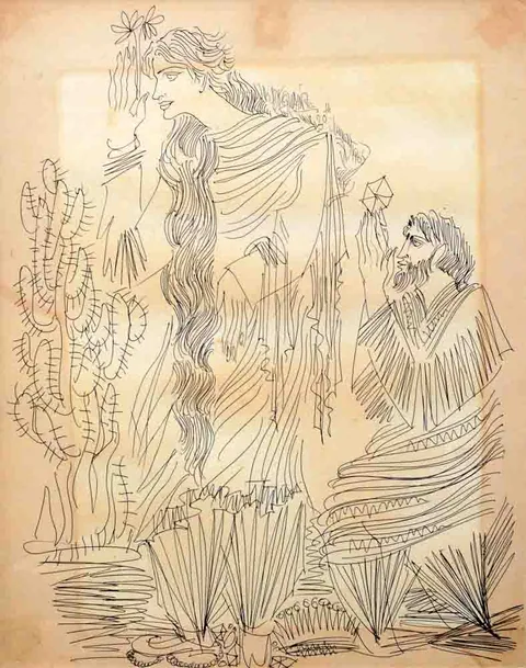 Work by Syed Sadequain Ahmed Naqvi, plate 9