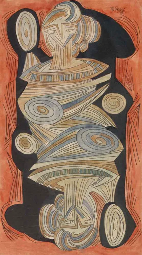Work by Syed Sadequain Ahmed Naqvi, plate 12